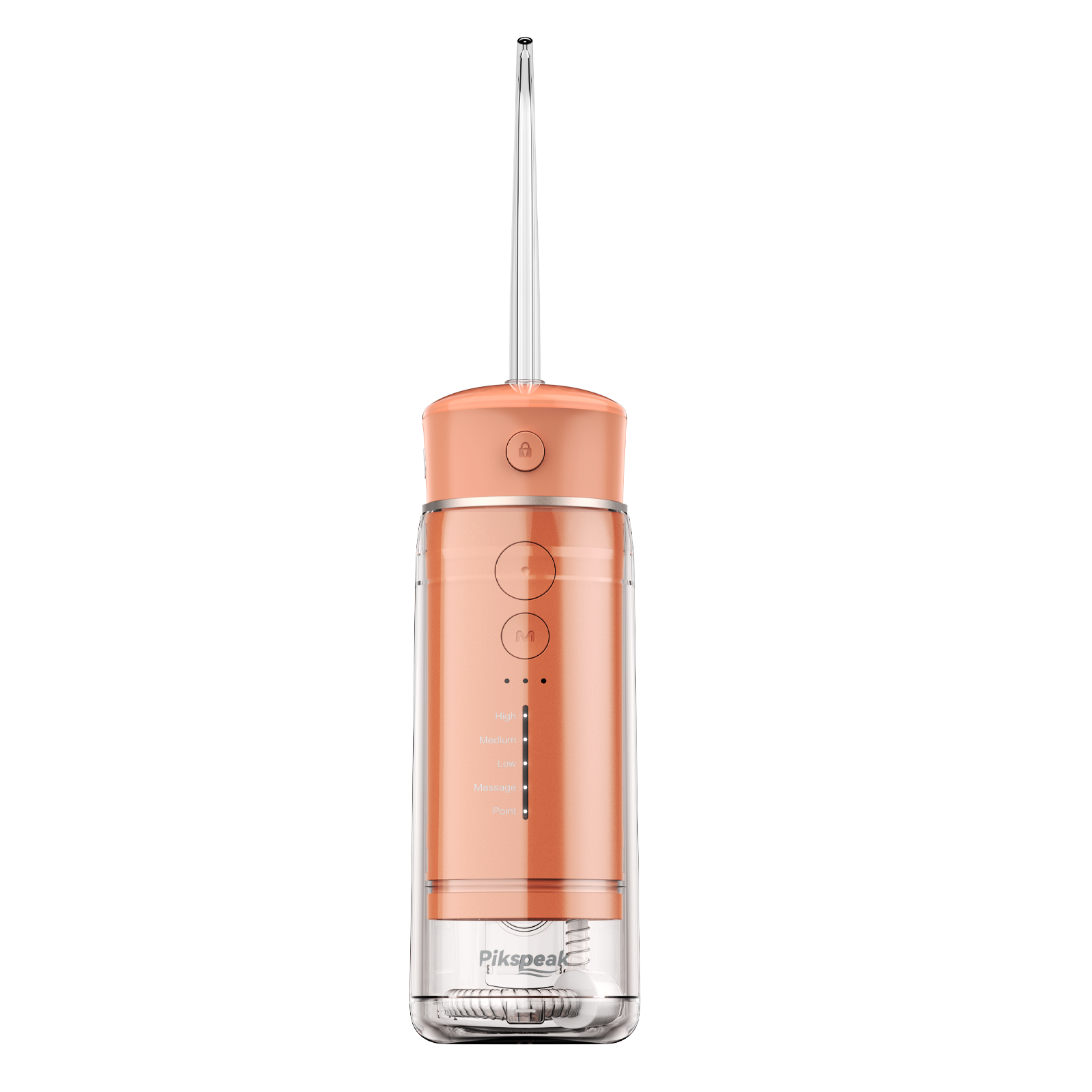 PIKSPEAK CORDLESS SLIDE WATER FLOSSER Y825 WITH 5 MODES, ORANGE PIKSPEAK CORDLESS SLIDE WATER FLOSSER Y825 WITH 5 MODES, ORANGE